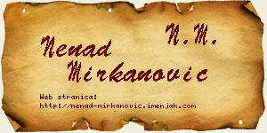 Nenad Mirkanović vizit kartica